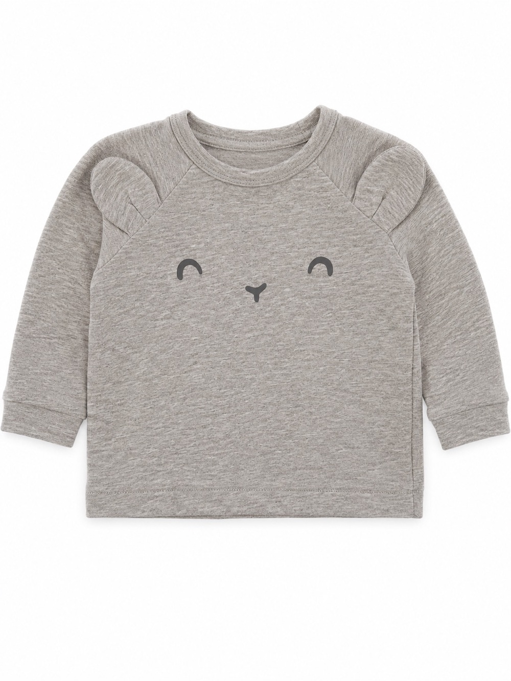 H&M Gray Bear Face Pullover with Ear Details